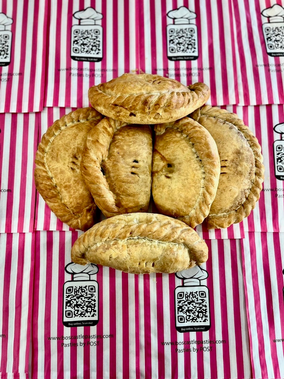 8 Jumbo "All Traditional" Frozen un-baked pasties by post