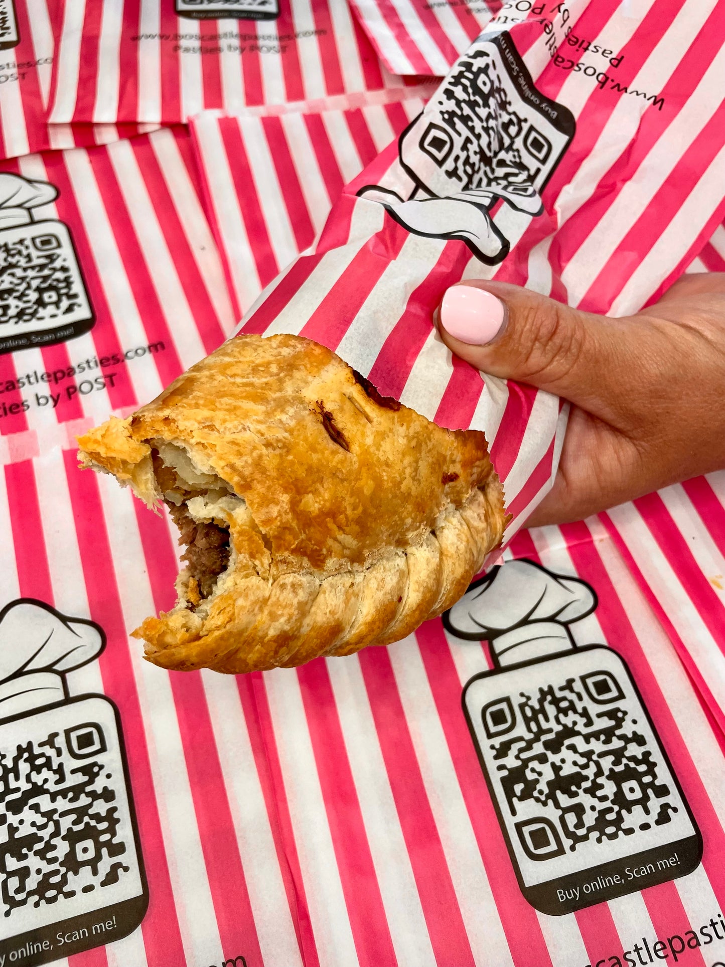 Family Pack! your choice of 6 Frozen un-baked Pasties 6 Sausage rolls and 6 Bacon Puffs