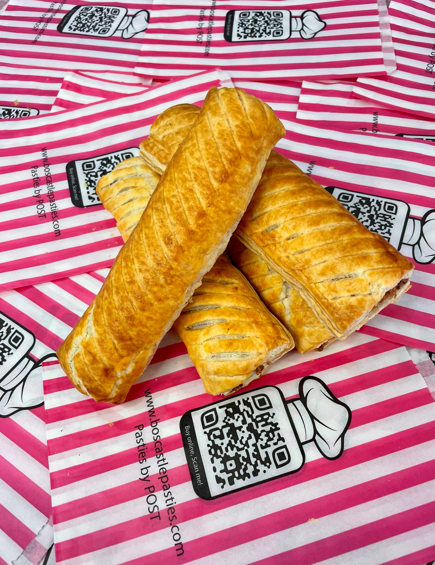 12 Handmade Frozen Cornish Sausage Rolls by post
